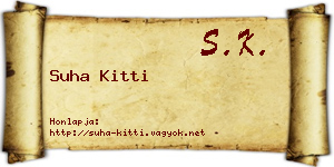 Suha Kitti névjegykártya