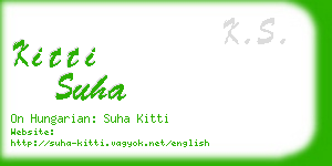 kitti suha business card